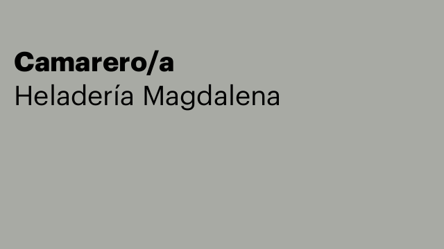 Camarero/a