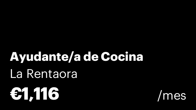 Ayudante/a de Cocina