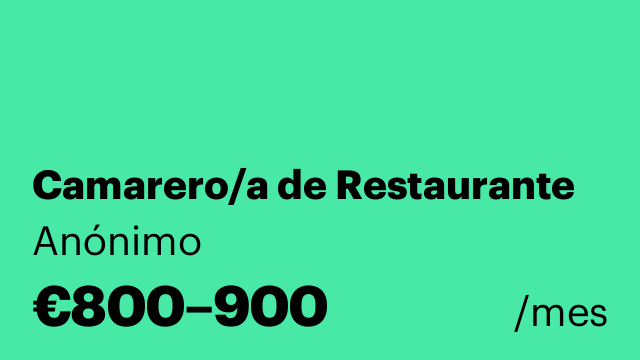 Camarero/a de Restaurante