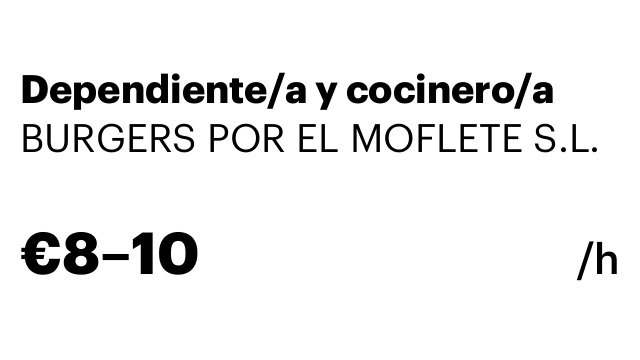 Dependiente/a y cocinero/a
