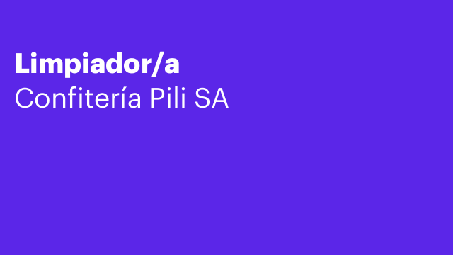 Limpiador/a