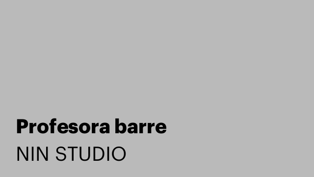 Profesora barre