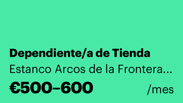 Dependiente/a de Tienda