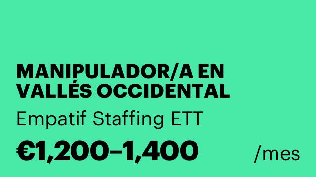 MANIPULADOR/A EN VALLÉS OCCIDENTAL