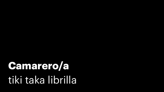 Camarero/a
