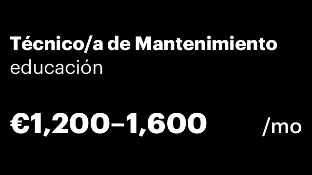Técnico/a de Mantenimiento