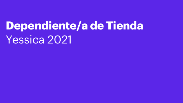 Dependiente/a de Tienda
