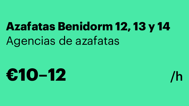 Azafatas Benidorm 12, 13 y 14
