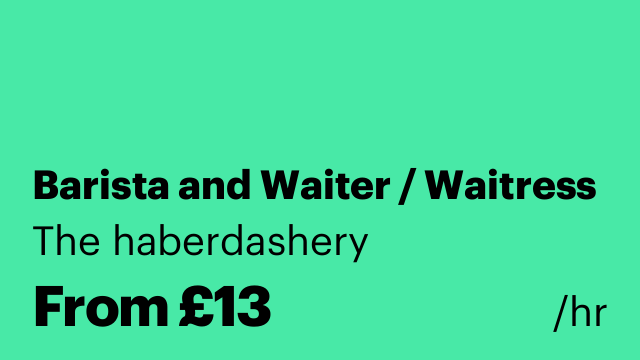 Barista and Waiter / Waitress