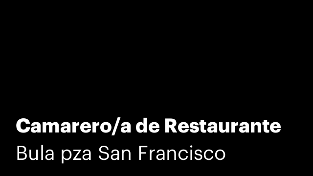 Camarero/a de Restaurante
