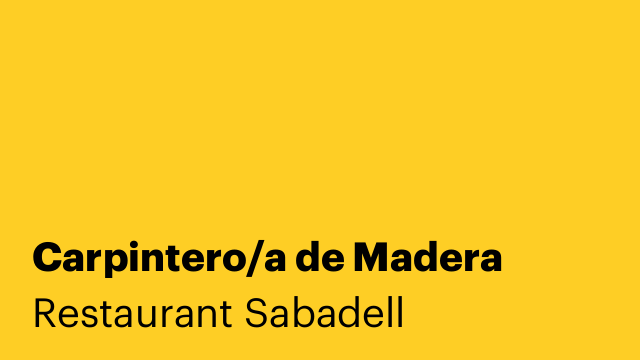 Carpintero/a de Madera