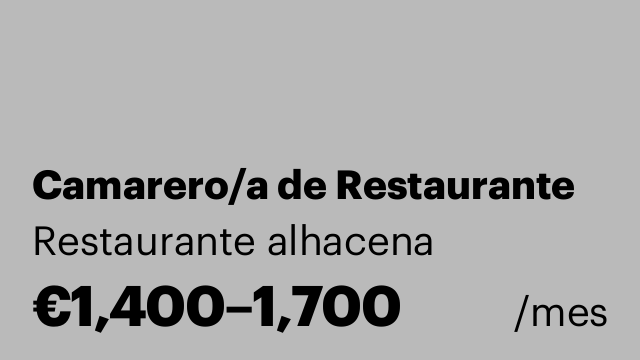 Camarero/a de Restaurante