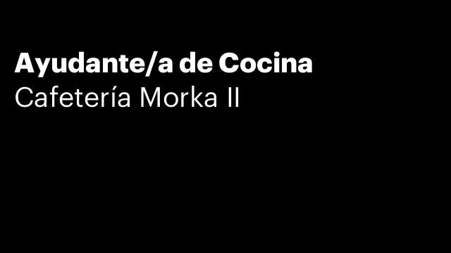 Ayudante/a de Cocina