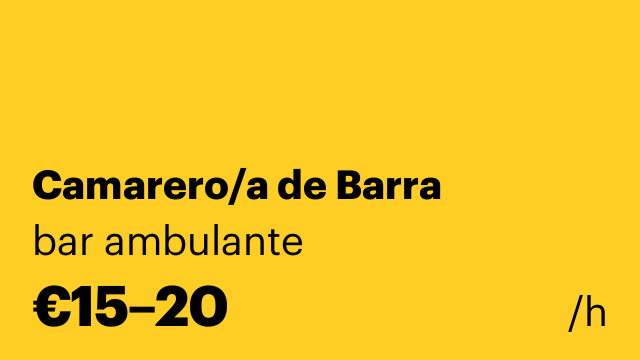 Camarero/a de Barra