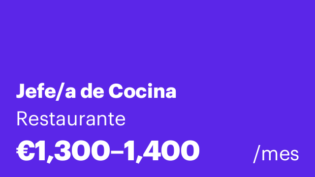 Jefe/a de Cocina