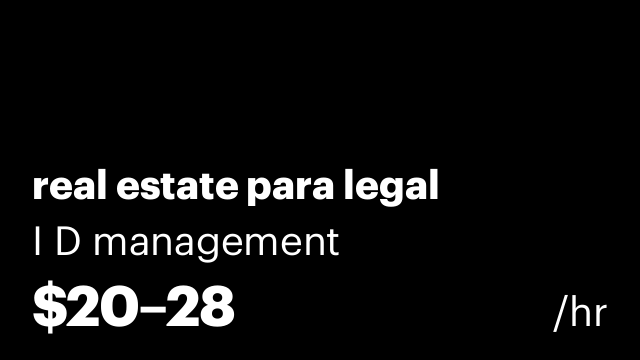 real estate para legal