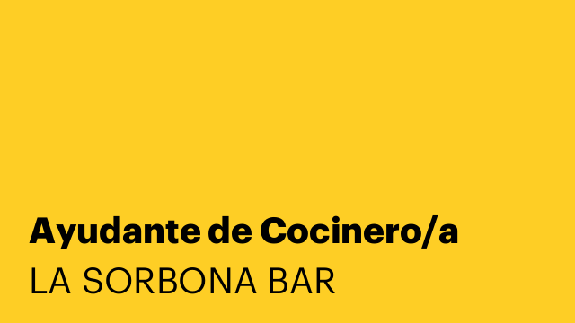 Ayudante de Cocinero/a
