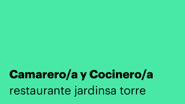 Camarero/a y Cocinero/a