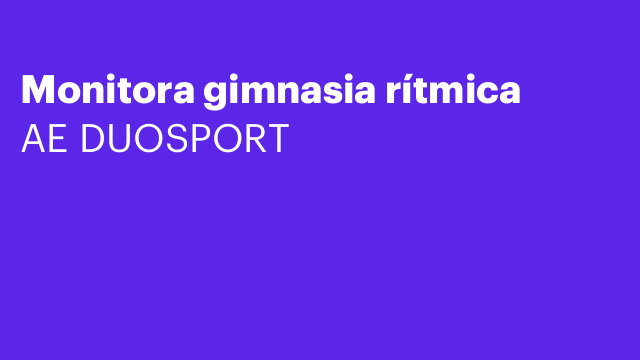 Monitora gimnasia rítmica