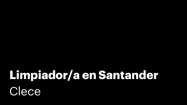 Limpiador/a en Santander