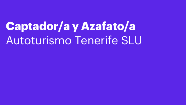 Captador/a y Azafato/a