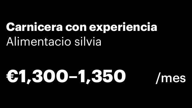 Carnicera con experiencia