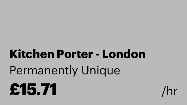 Kitchen Porter - London