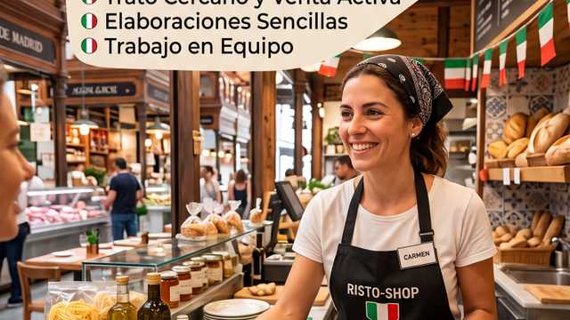 Auxiliar de Sala y Tienda con Perfil Comercial