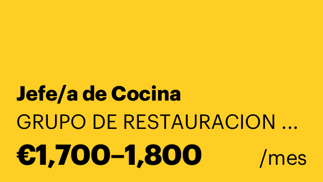 Jefe/a de Cocina