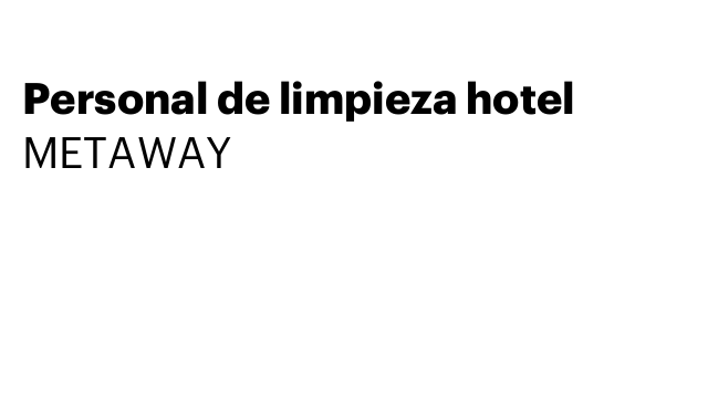 Personal de limpieza hotel