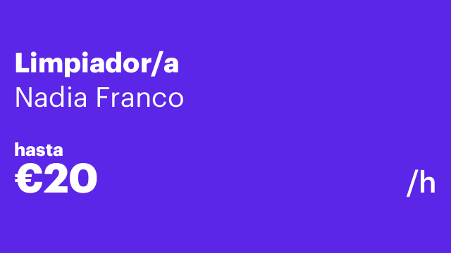 Limpiador/a