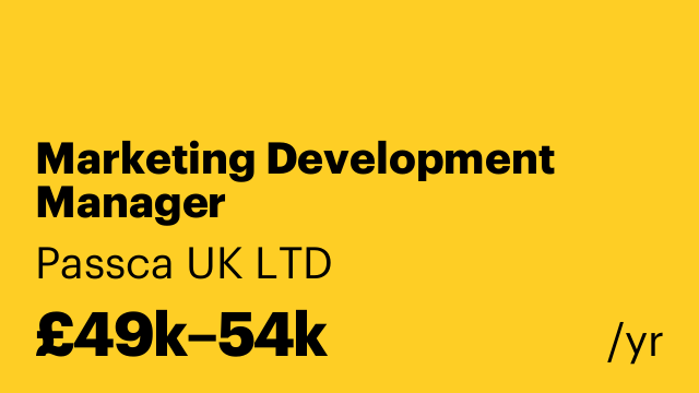 Marketing Development Manager