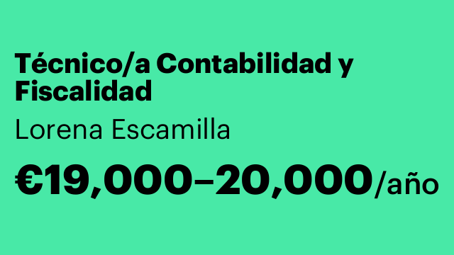 Técnico/a Contabilidad y Fiscalidad