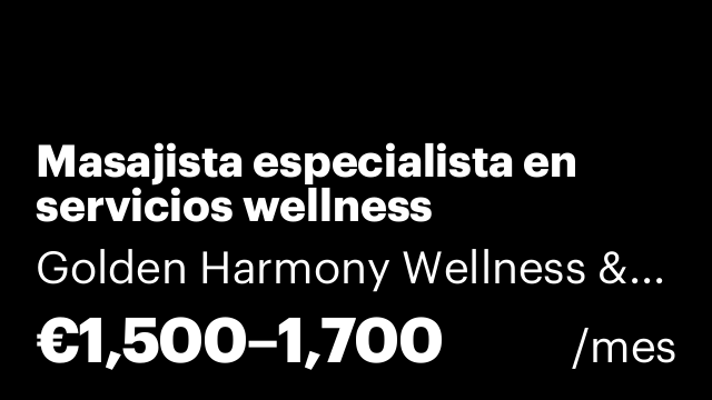 Masajista especialista en servicios wellness