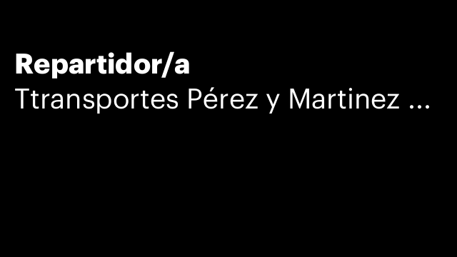 Repartidor/a