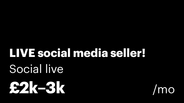 LIVE social media seller!