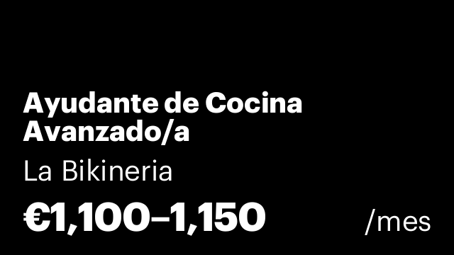 Ayudante de Cocina Avanzado/a