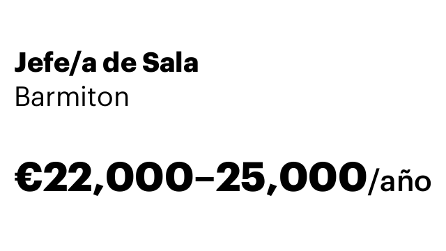 Jefe/a de Sala