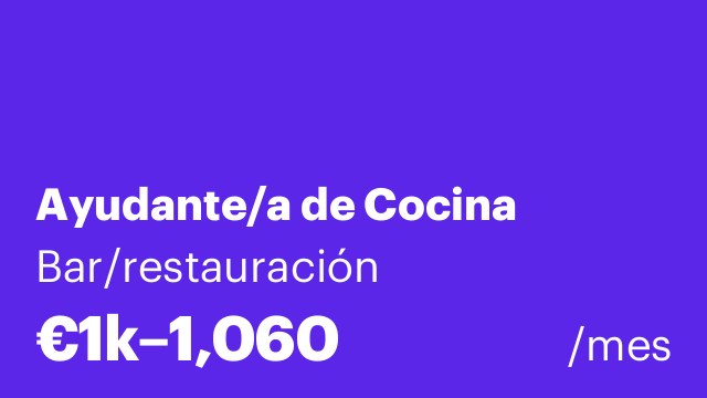 Ayudante/a de Cocina
