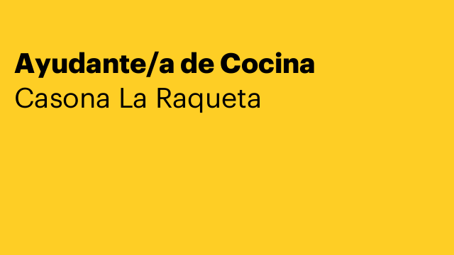 Ayudante/a de Cocina