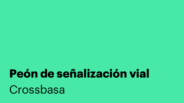 Peón de señalización vial