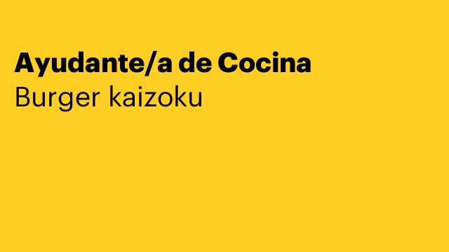 Ayudante/a de Cocina