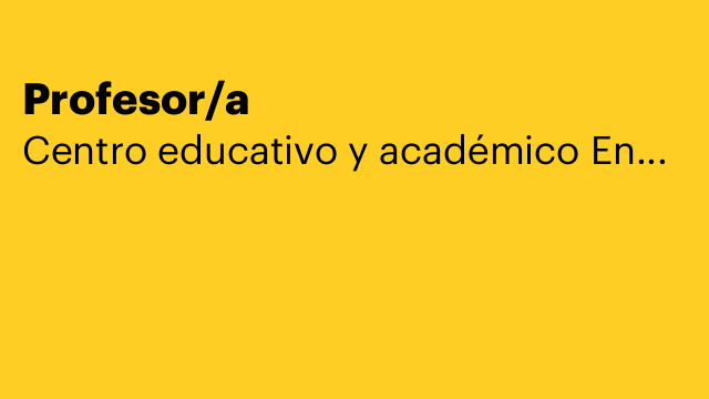 Profesor/a