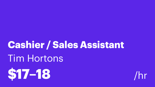 Cashier / Sales Assistant