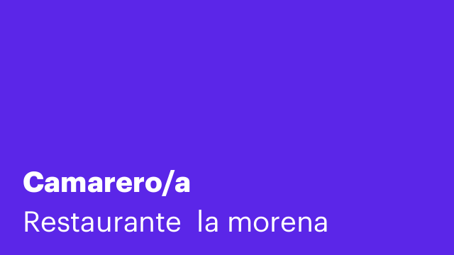 Camarero/a