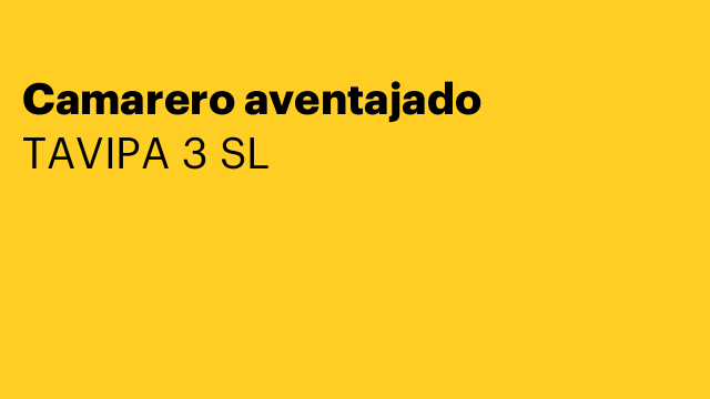 Camarero aventajado