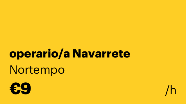 operario/a Navarrete