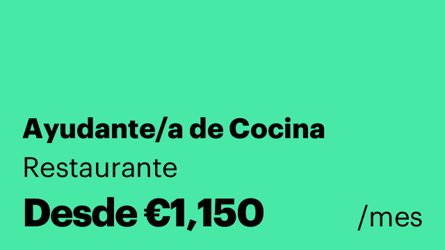 Ayudante/a de Cocina