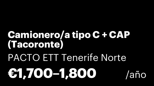 Camionero/a tipo C + CAP (Tacoronte)