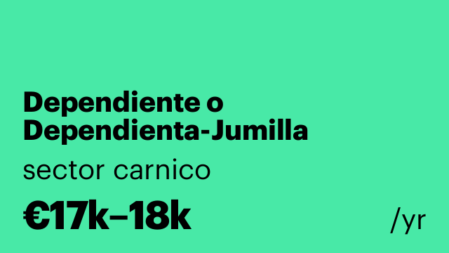 Dependiente o Dependienta-Jumilla